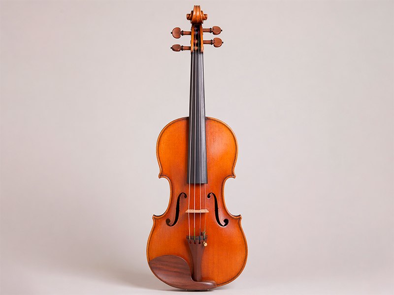 Violín completo en vista frontal